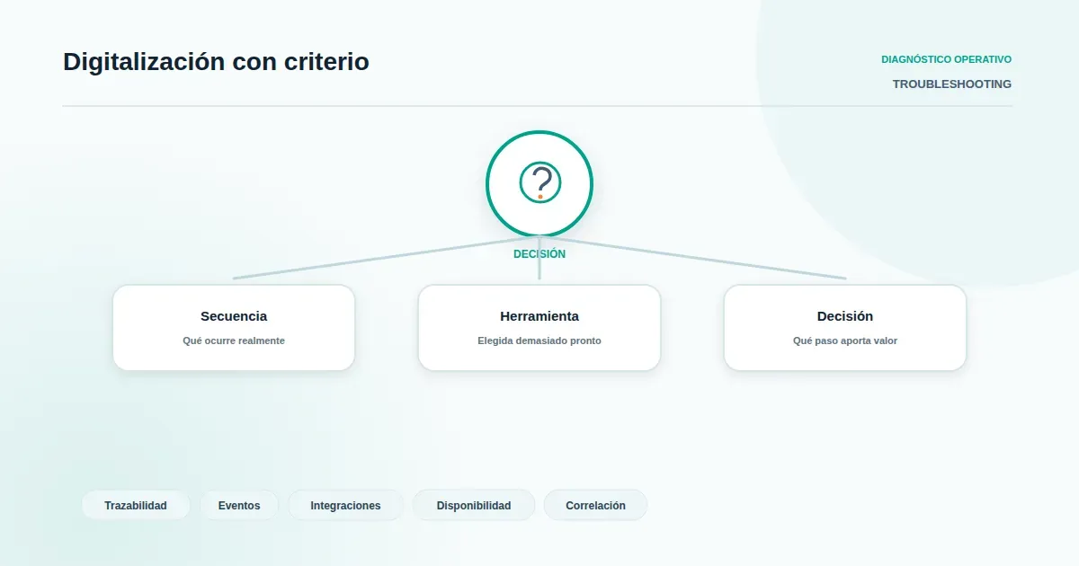 Diagrama de flujo de mapeo de procesos antes de la digitalización