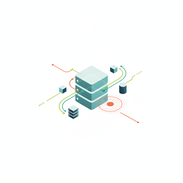 Representación visual de la administración de bases de datos SQL Server, con elementos de monitoreo y optimización de rendimiento.