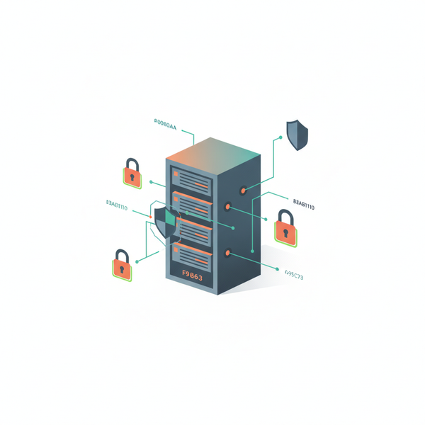 Servidor con candado digital representando hardening ciberseguridad para empresas