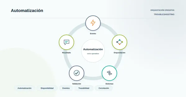 Diagrama de flujo RPA que se desvía hacia una bandeja de revisión manual por excepciones no modeladas